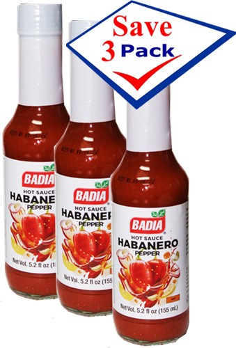 Badia Habanero Hot Sauce 52 Oz Pack Of 3 Cubanfoodmarketcom 